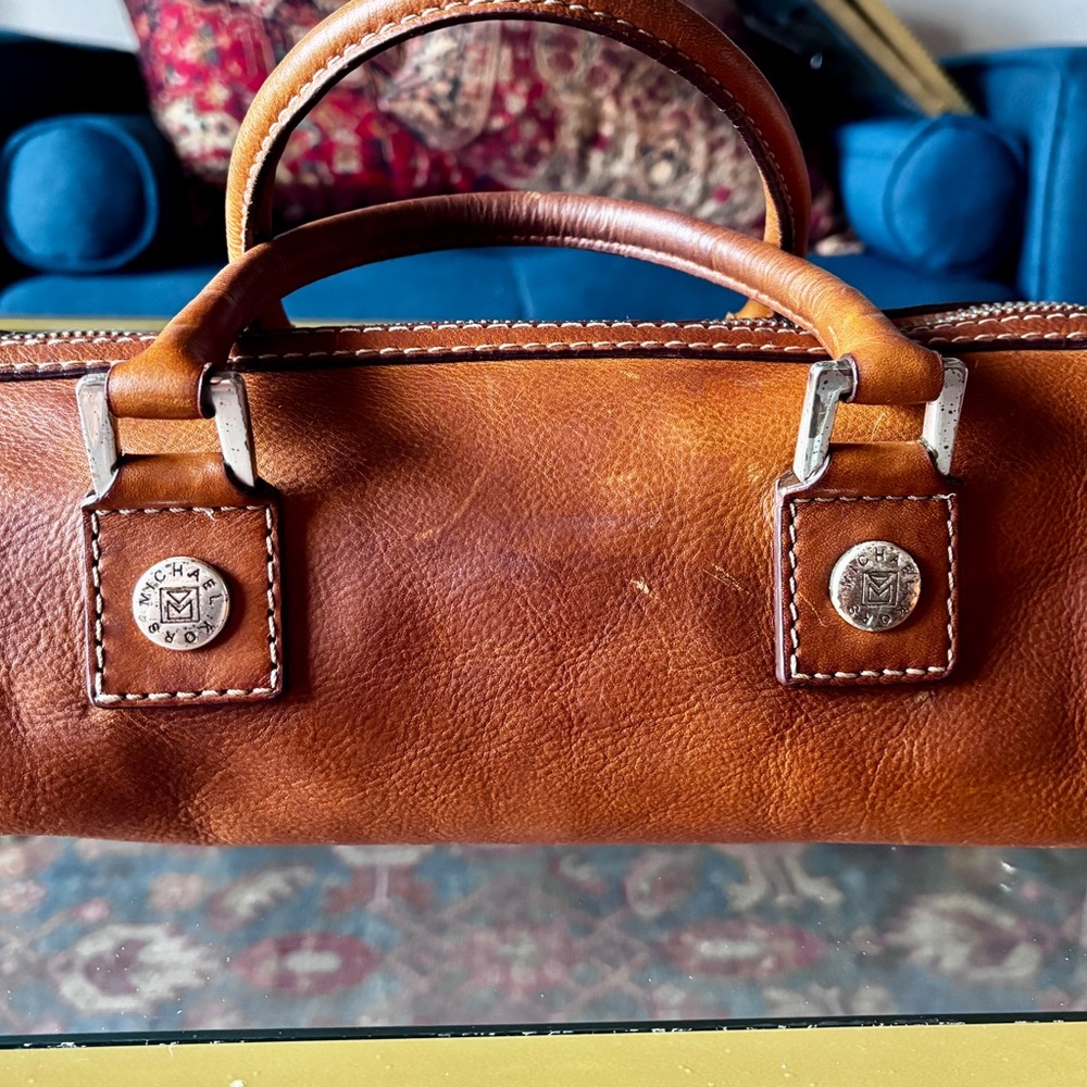MICHAEL KORS Vintage Brown Leather Barrel Handbag